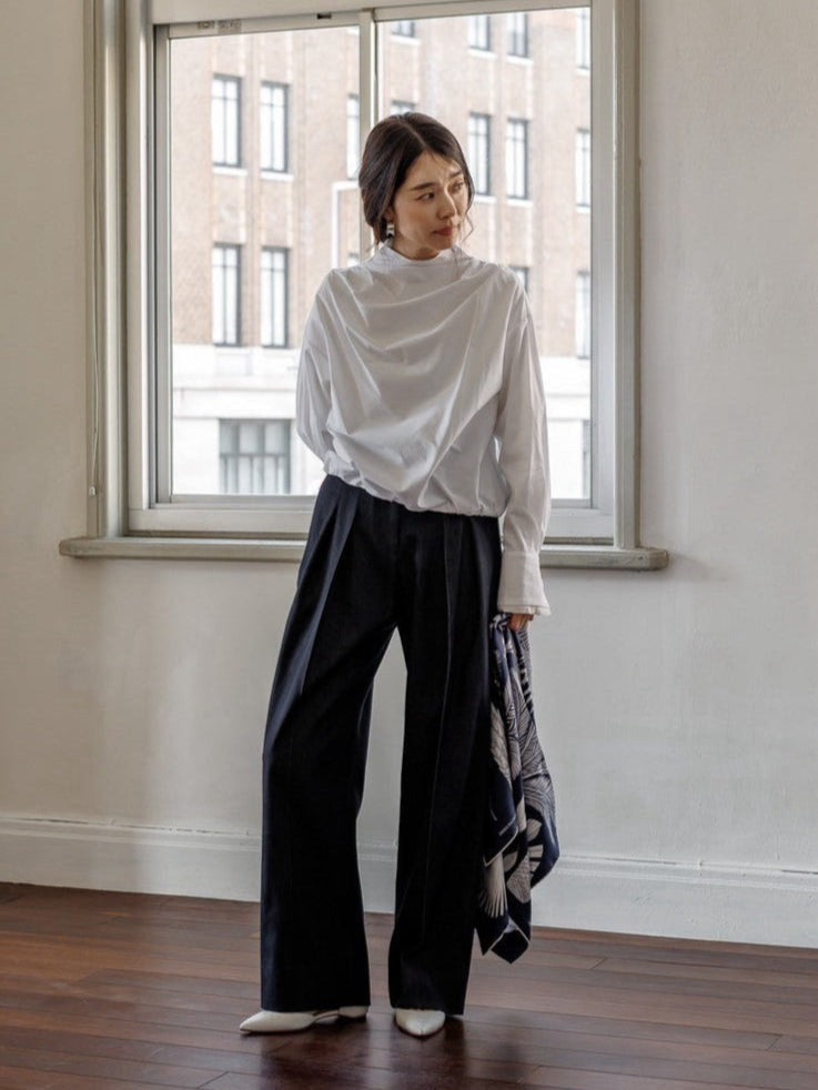 【ORDER】Lily / silk denim pants
