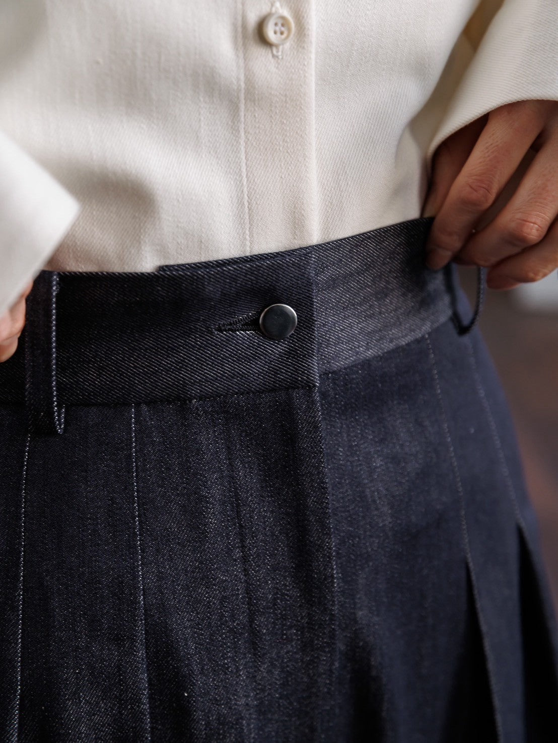 【ORDER】Lily / silk denim pants