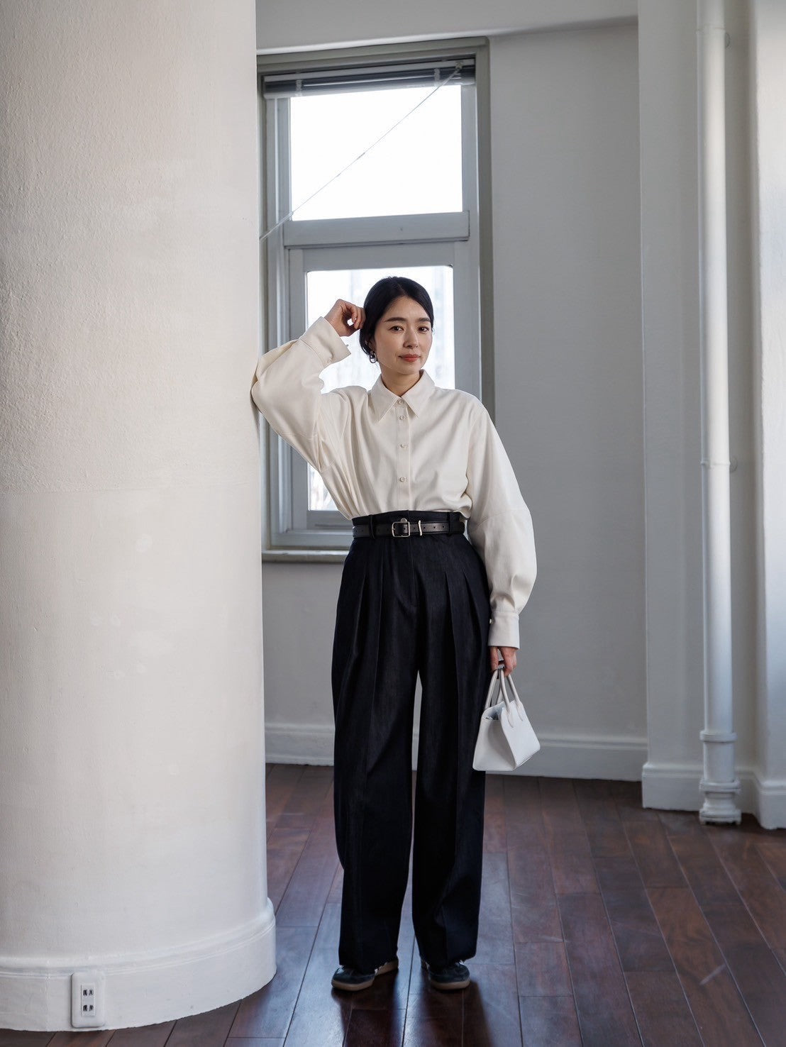 【ORDER】Lily / silk denim pants