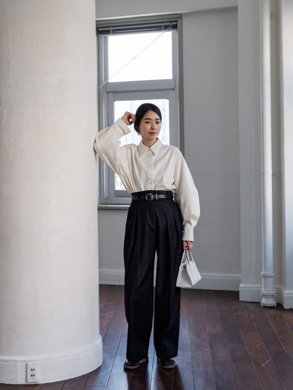 【ORDER】Lily / silk denim pants