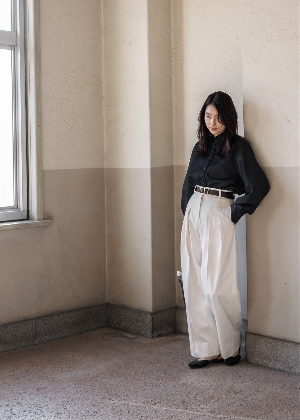 【ORDER】Lily / silk denim pants