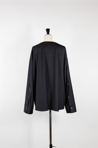 【予約販売】Yvette /secret heart shirt  jacket-Black