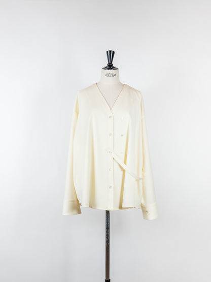 Yvette /secret heart shirt  jacket-Écru