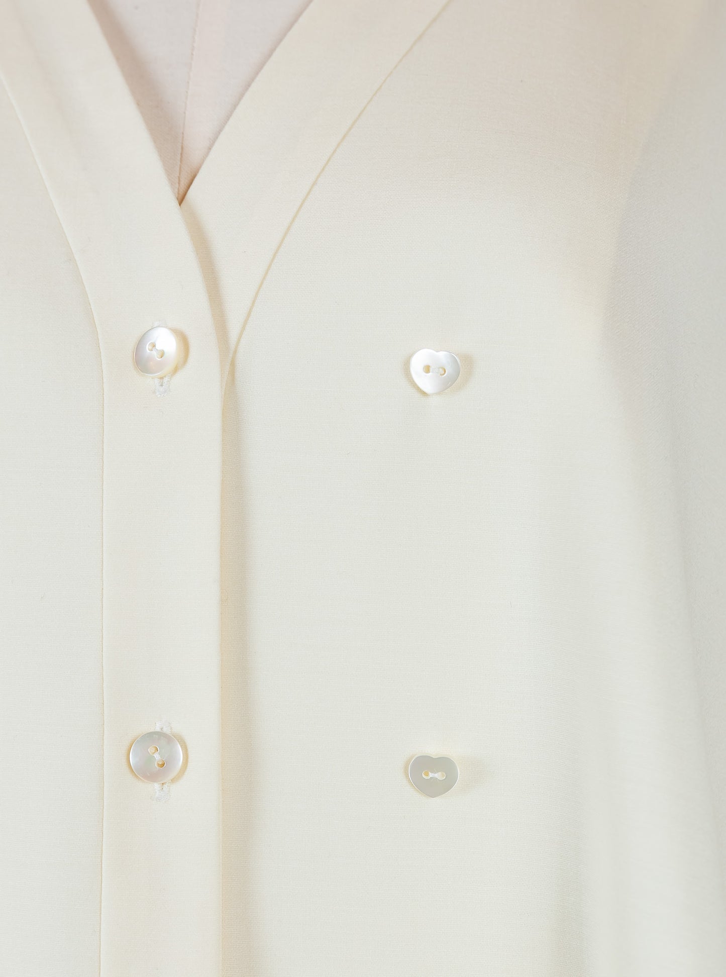 Yvette /secret heart shirt jacket-Écru