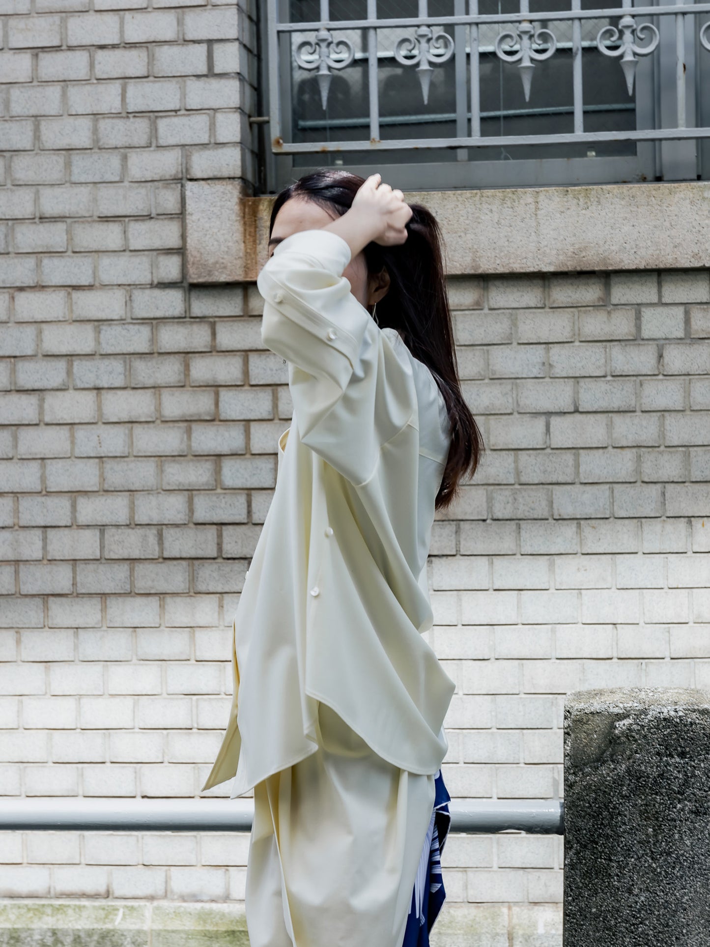 Yvette /secret heart shirt jacket-Écru