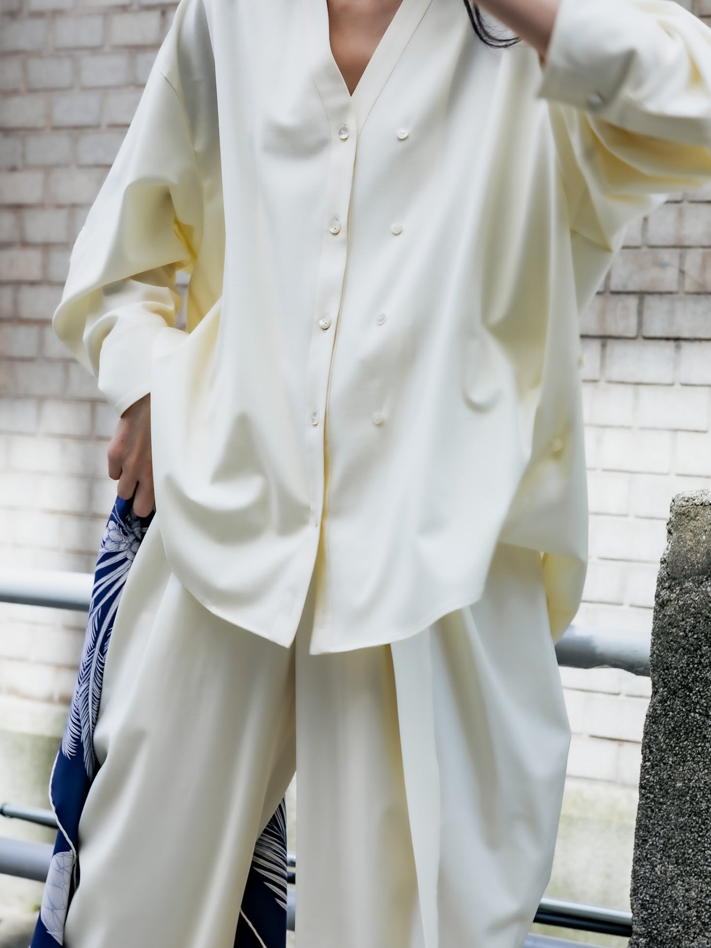 Yvette /secret heart shirt jacket-Écru