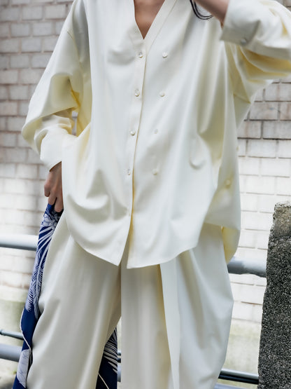 Yvette /secret heart shirt  jacket-Écru