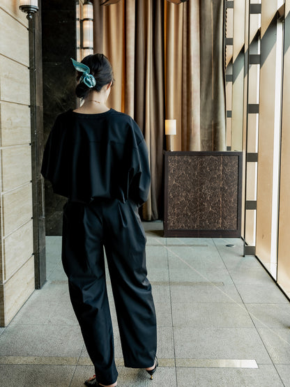 【予約販売】Sophia /drape pants-Black