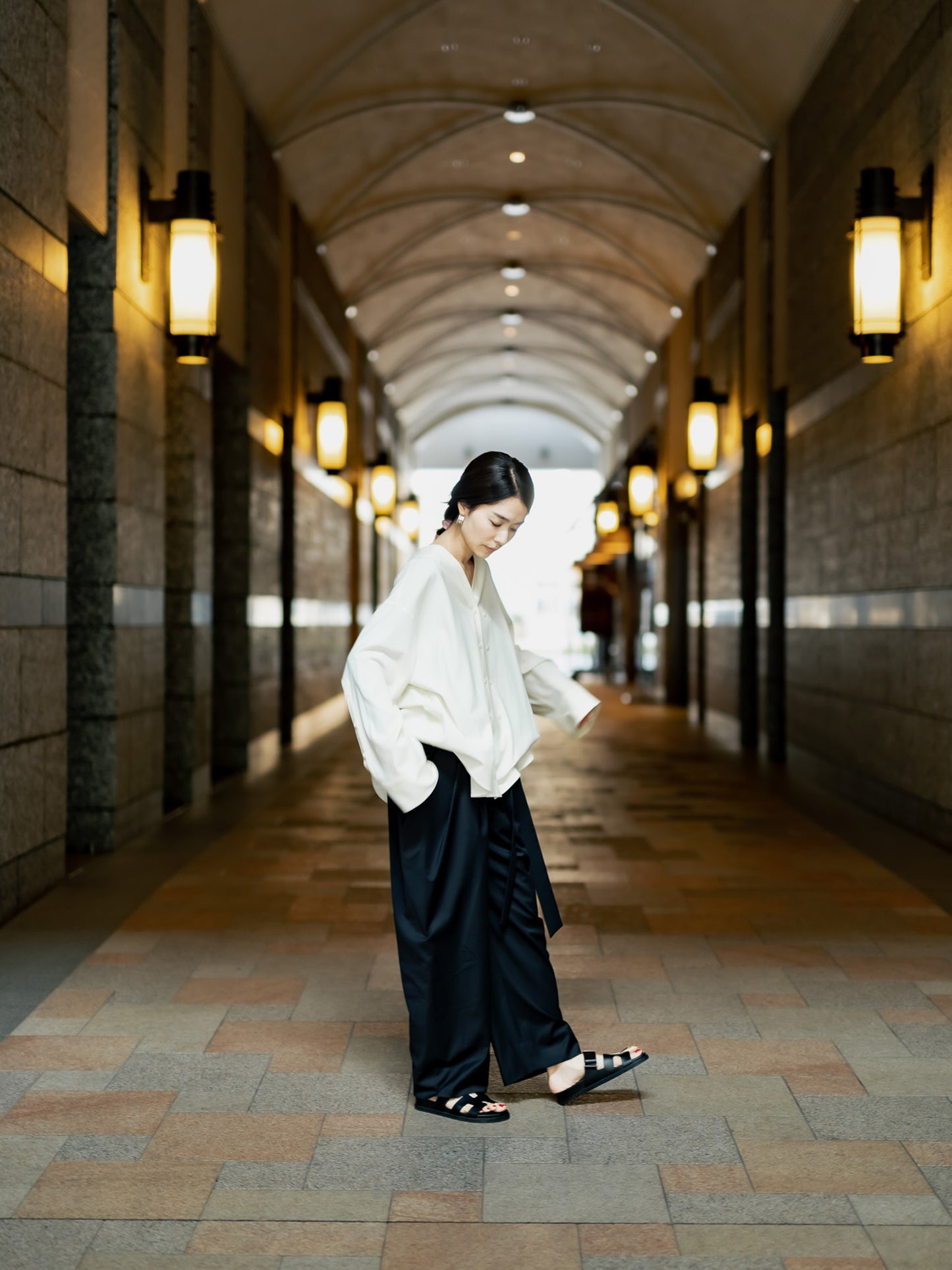 [Pre-order] Sophia /drape pants-Black