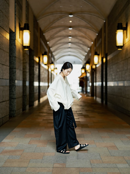 【予約販売】Sophia /drape pants-Black