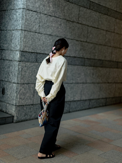 【予約販売】Sophia /drape pants-Black