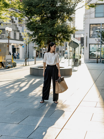 【予約販売】Sophia /drape pants-Black