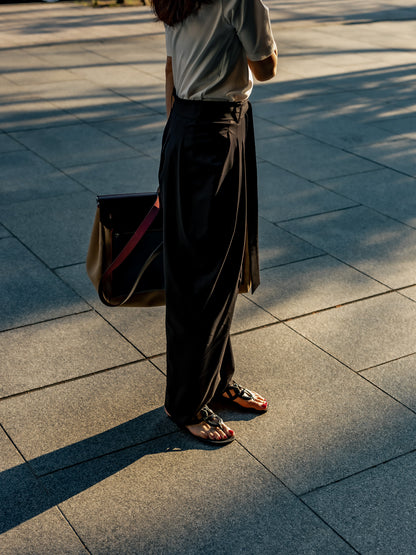 【予約販売】Sophia /drape pants-Black