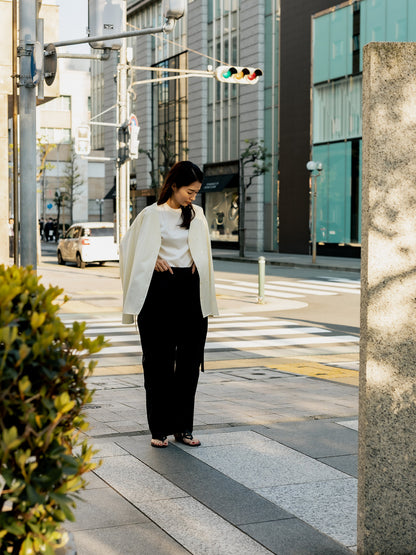 【予約販売】Sophia /drape pants-Black
