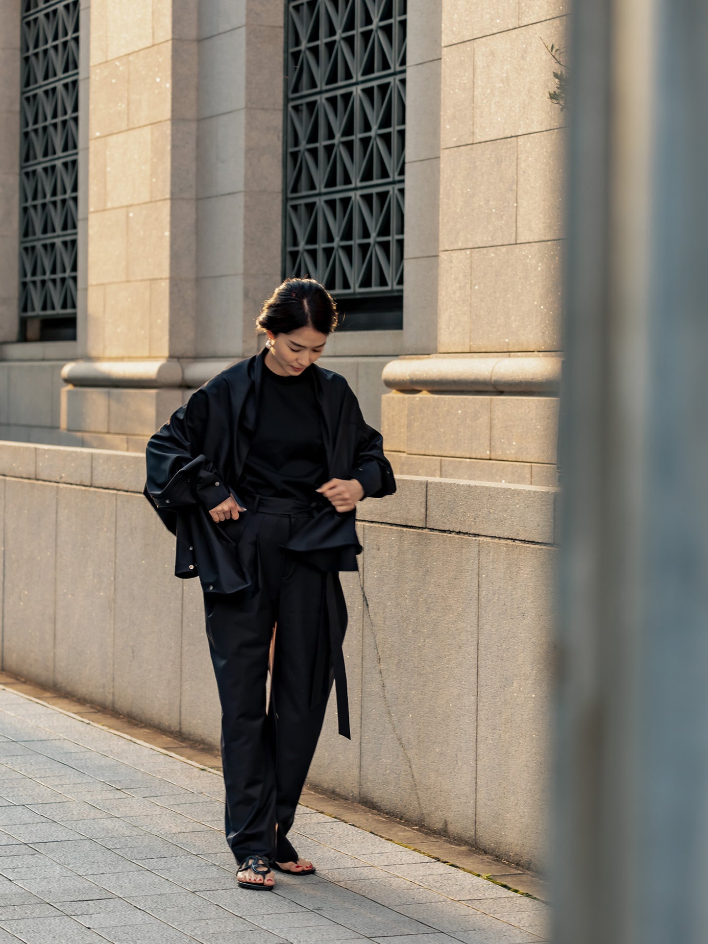 [Pre-order] Yvette /secret heart shirt jacket - Black