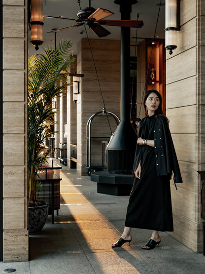 【予約販売】Lydia /relax dress -Black