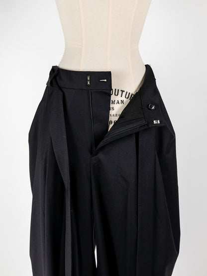 【予約販売】Sophia /drape pants-Black